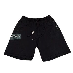 Dolce & Gabbana Men’s Cotton Terry Gym Shorts in Black, size L/XL